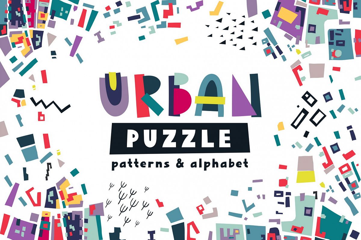 Urban Puzzle - Patterns & Alphabet example image 1