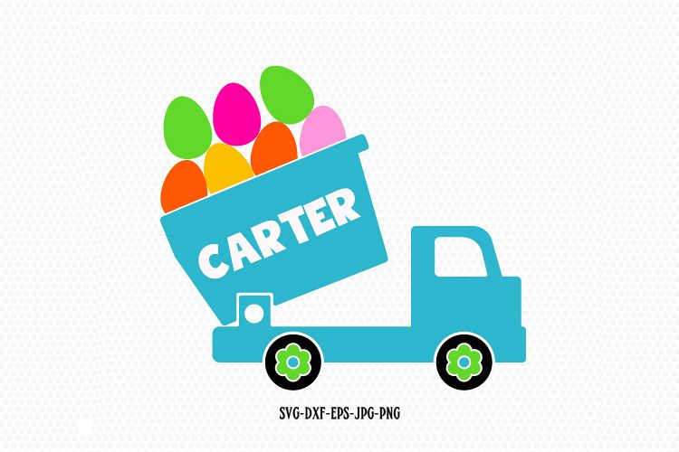 easter truck svg example image 1