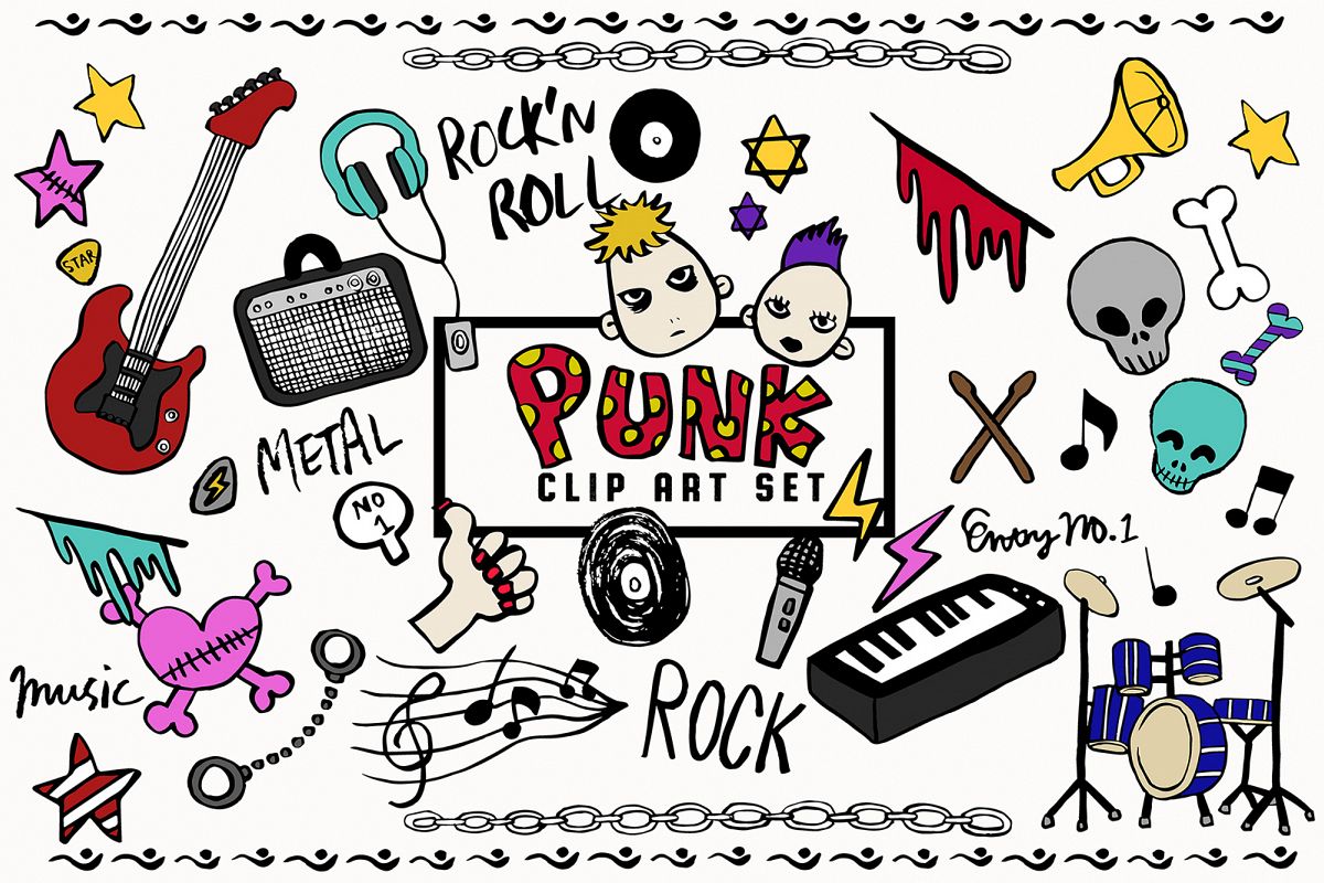 Doodled Illustration 02 Punk Rock example image 1