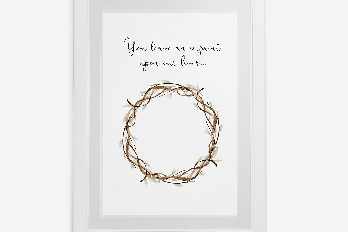 PRINTABLE Marriage or shower Fingerprint tree and wreath photo relating to Printable Wreath Template called PRINTABLE Wedding day or shower Fingerprint tree and wreath