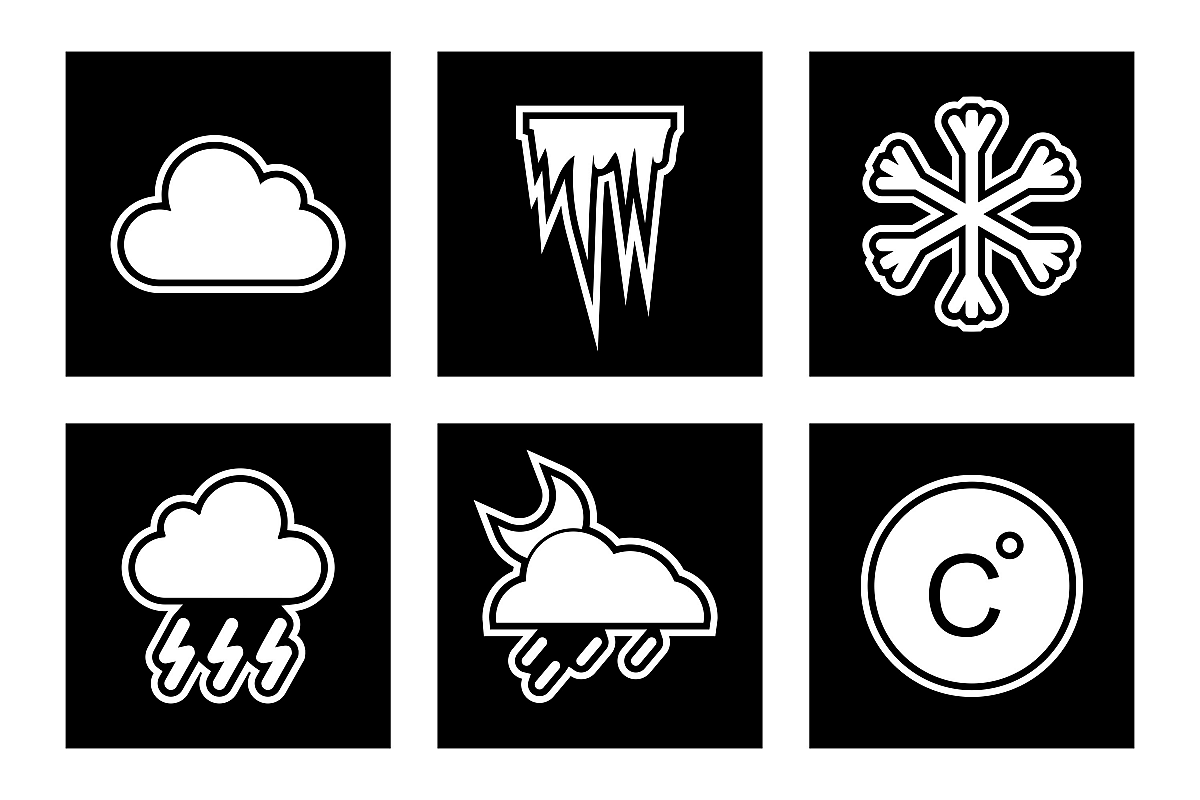 Set Of Weather And Season Icons example image 1