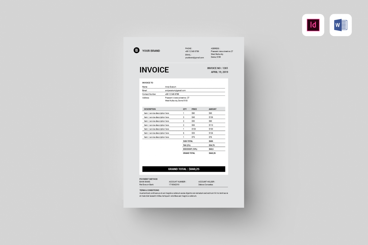 Invoice example image 1