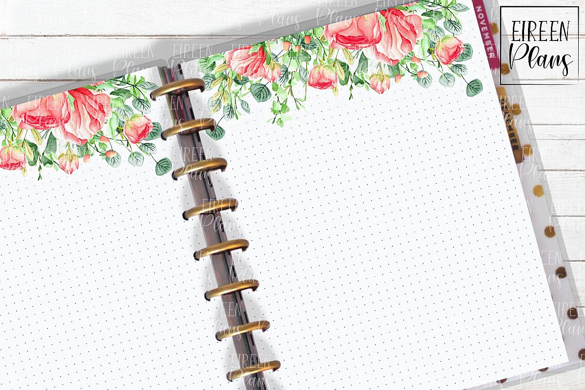 Set of floral notes for the Classic Happy Planner example image 1