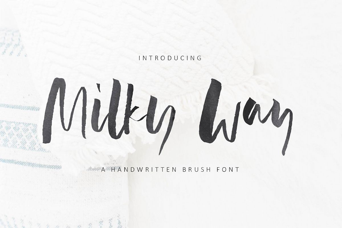 Milky Way Brush Font example image 1