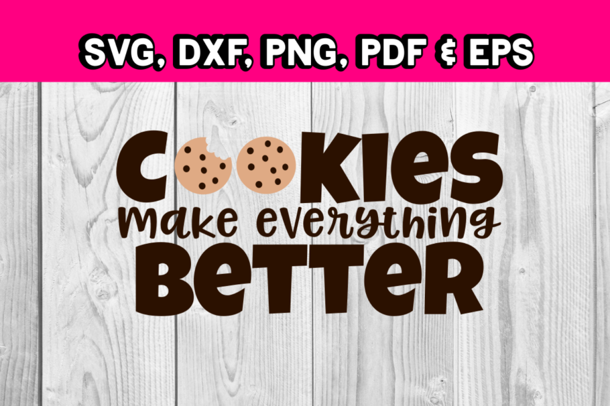 Cookies make everything better - Cookie svg - bite of cookie example image 1
