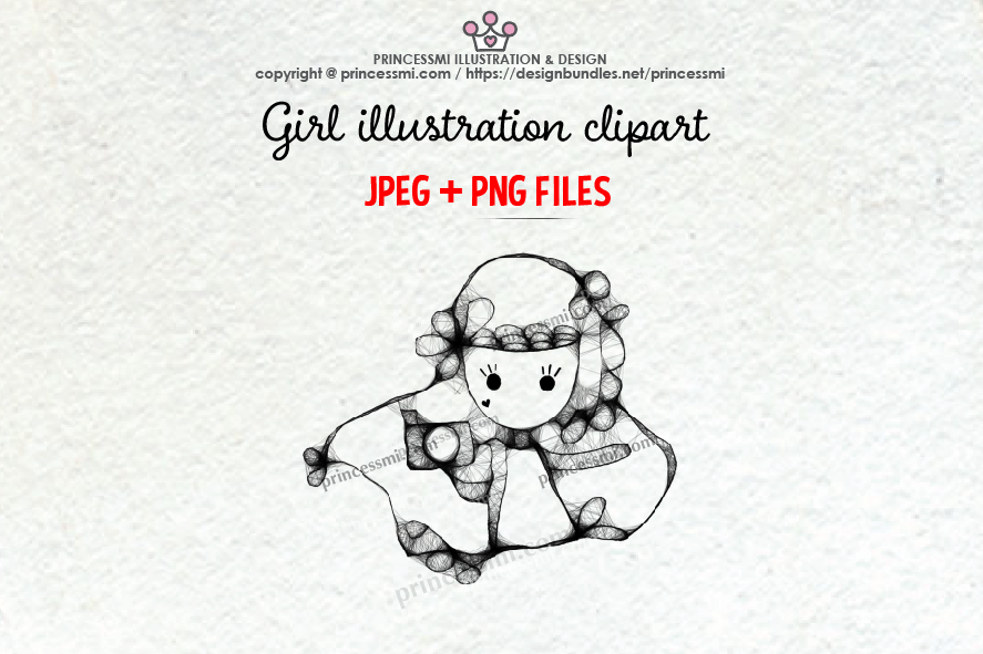 GIRL holding camera illustration clipart 3 example image 1