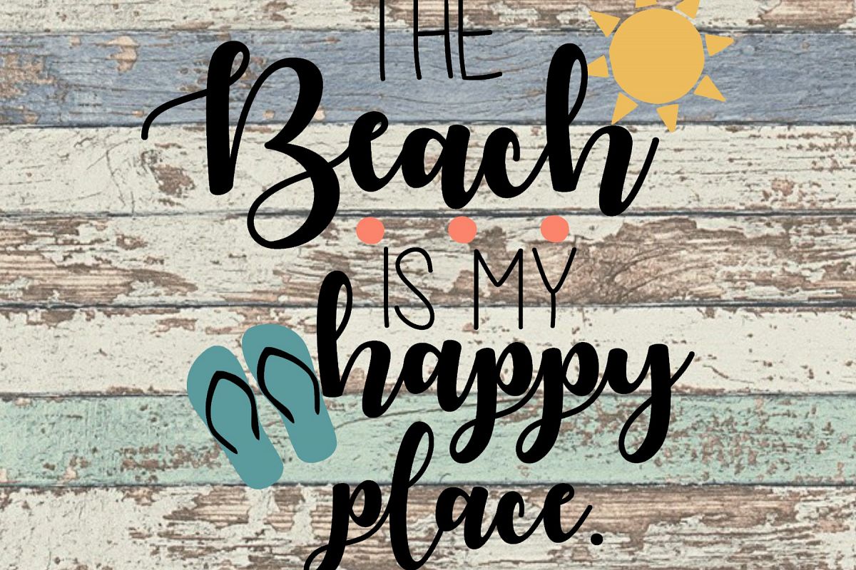 Download The Beach Is My Happy Place SVG