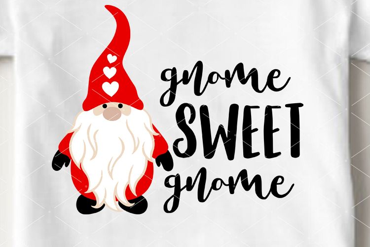 Gnome sweet gnome svg Valentine's day decor Cricut Png pdf