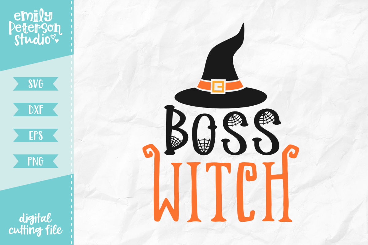 Boss Witch SVG DXF EPS PNG example image 1