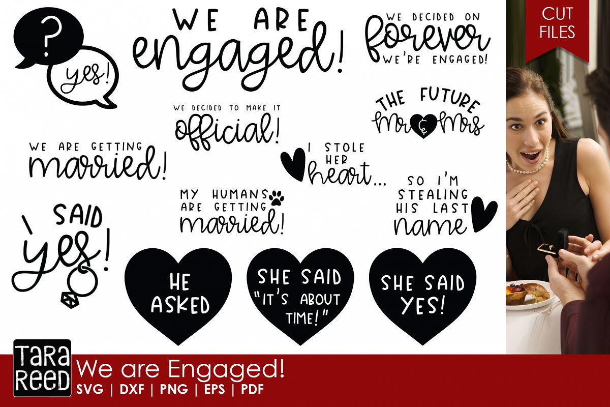 Download We are Engaged! - Wedding SVG and Cut Files for Crafters ...