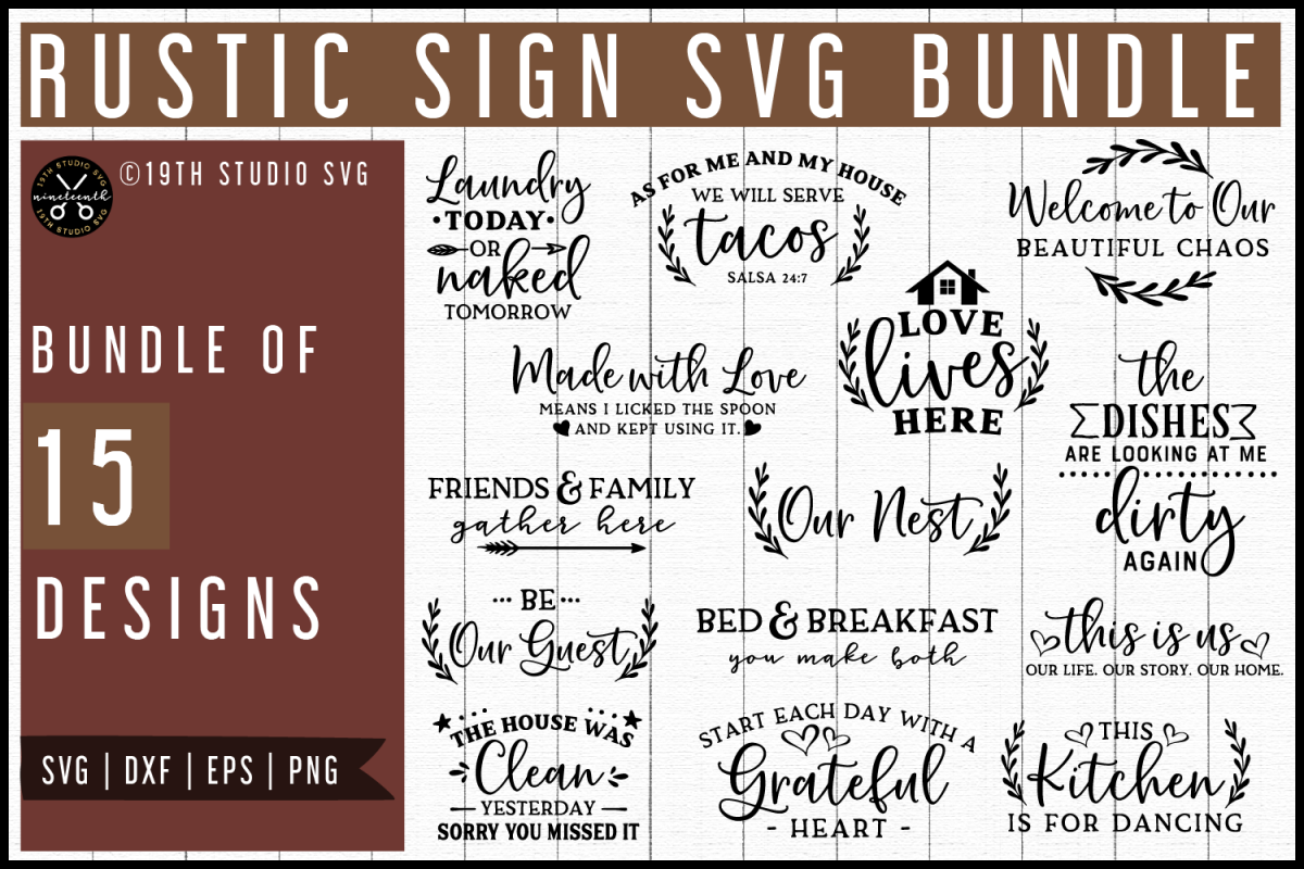 Rustic Sign SVG Bundle | MB60 example image 1