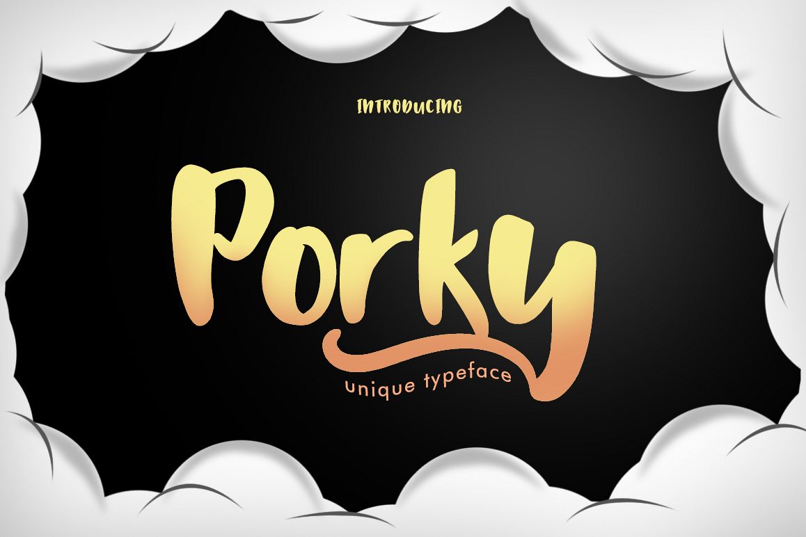 Porky Typeface example image 1