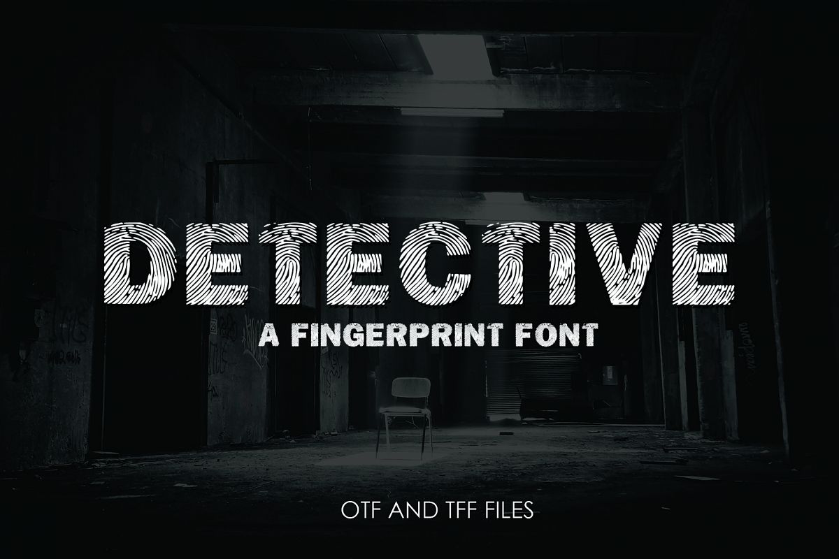 DETECTIVE, a Fingerprint Typeface example image 1