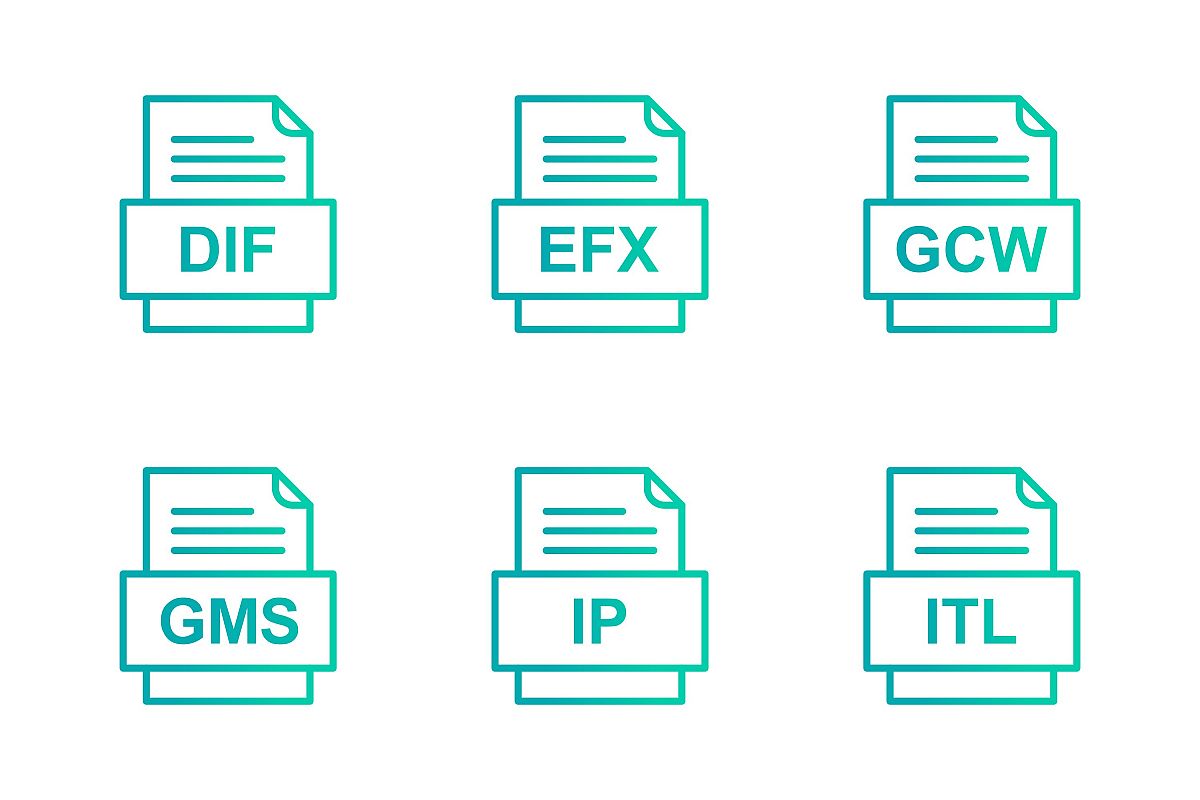 Set Of File Formats Icons example image 1