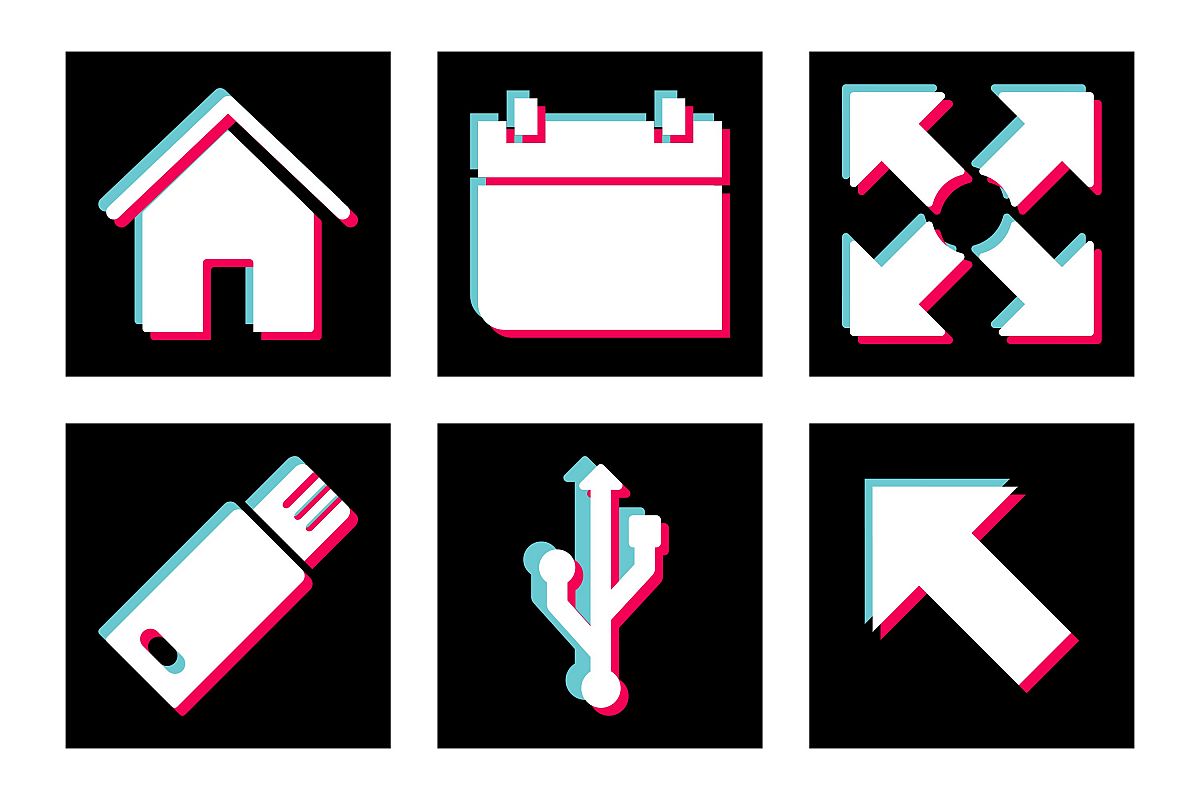 Set Of Basic Elements Icons example image 1