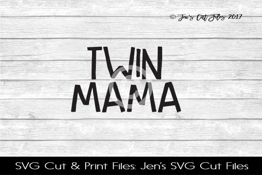 Twin Mama SVG Cut File example image 1