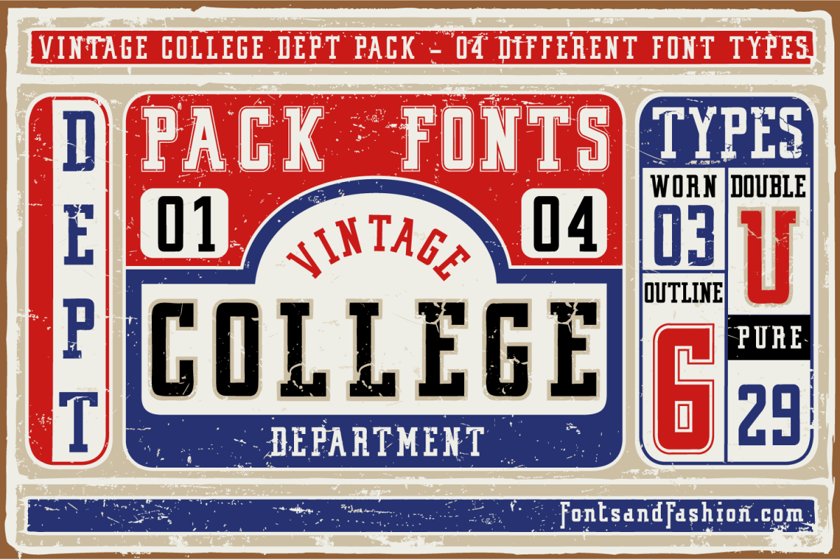 Vintage College Dept_Pack example image 1