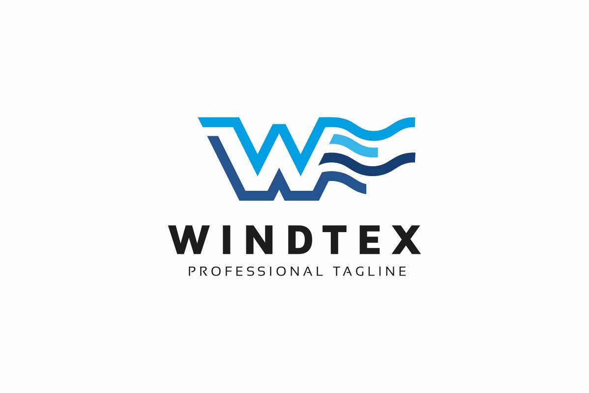 Windtex W Letter Logo example image 1