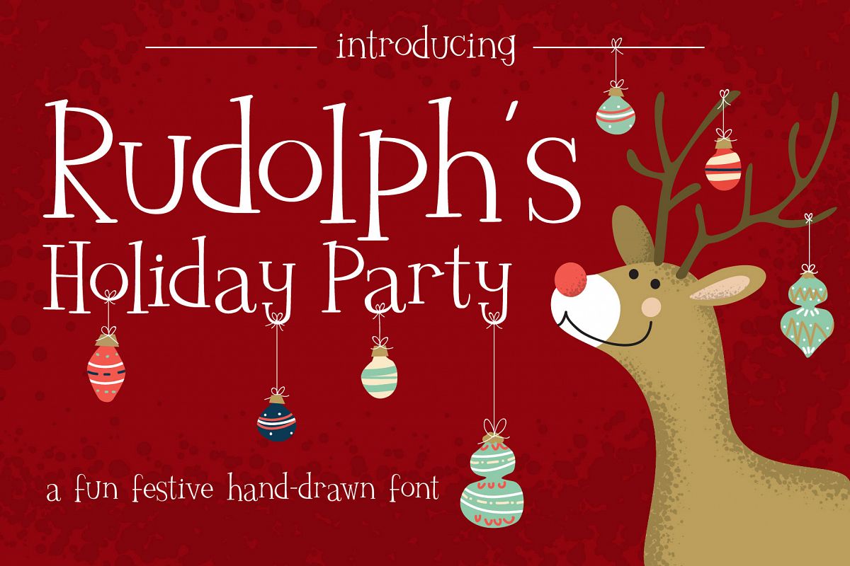 Rudolph's Holiday Party Font example image 1