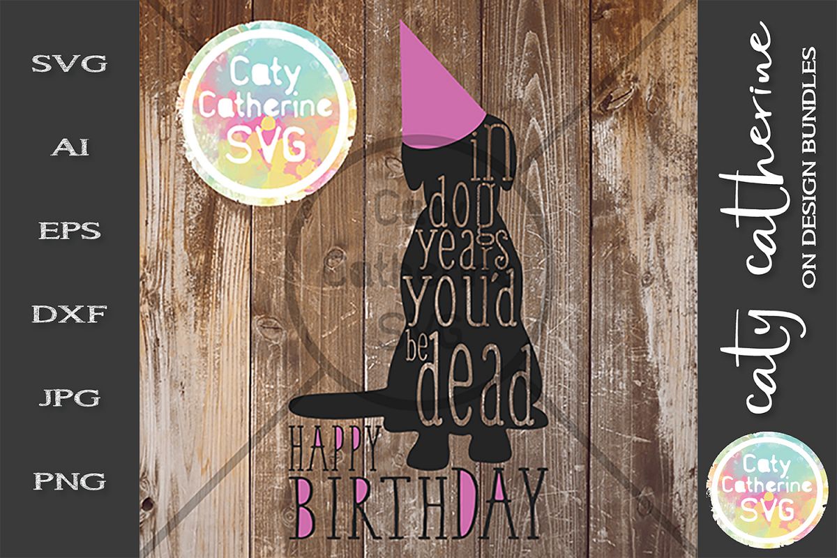 In Dog Years You'd Be Dead Happy Birthday SVG Cut File Funny example image 1