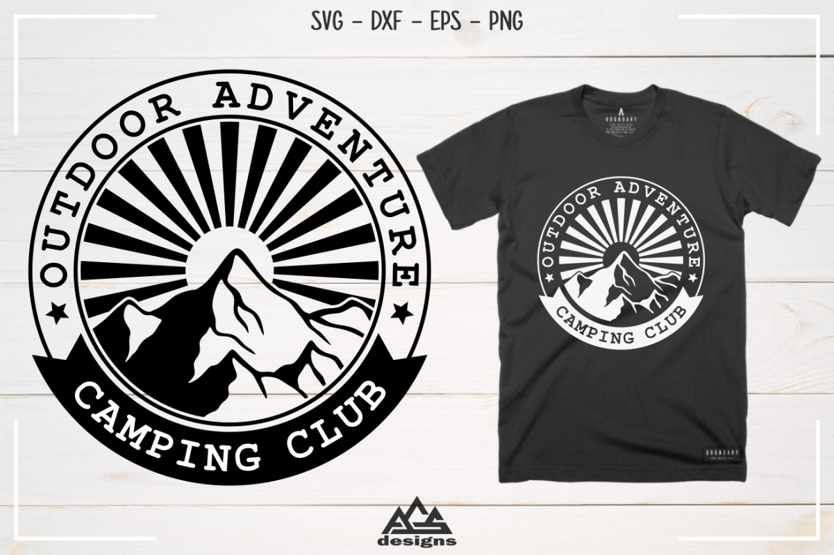 Camping Club Outdoor Adventure Svg Design example image 1