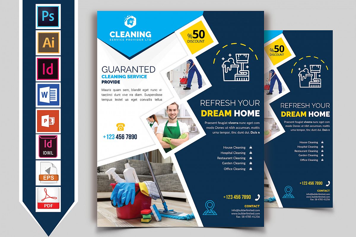 Cleaning Service Flyer Vol-10 example image 1