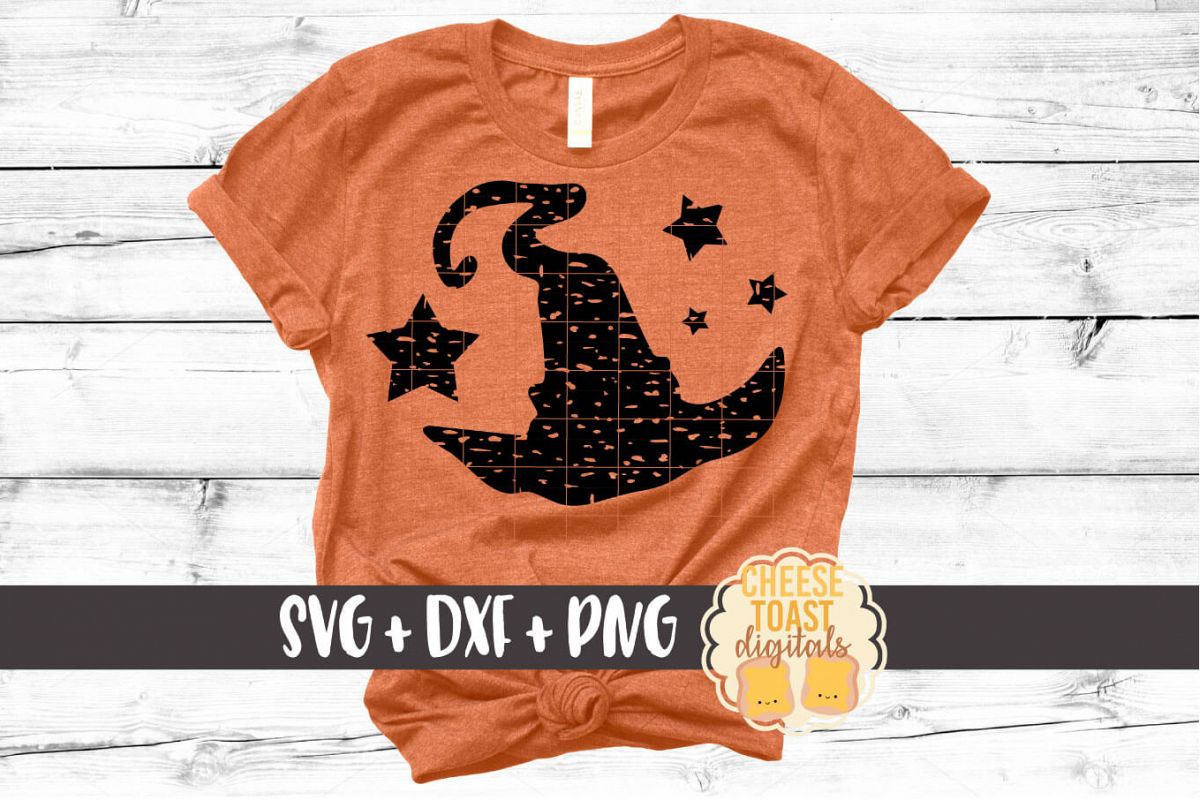 Distressed Witch Hat - Halloween SVG File example image 1