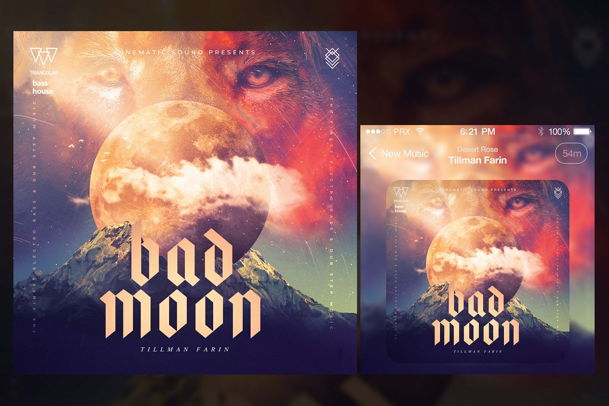 Bad Moon Album Cover Art example image 1