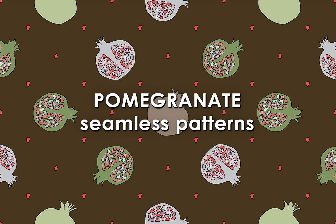 Pomegranate patterns set example image 1