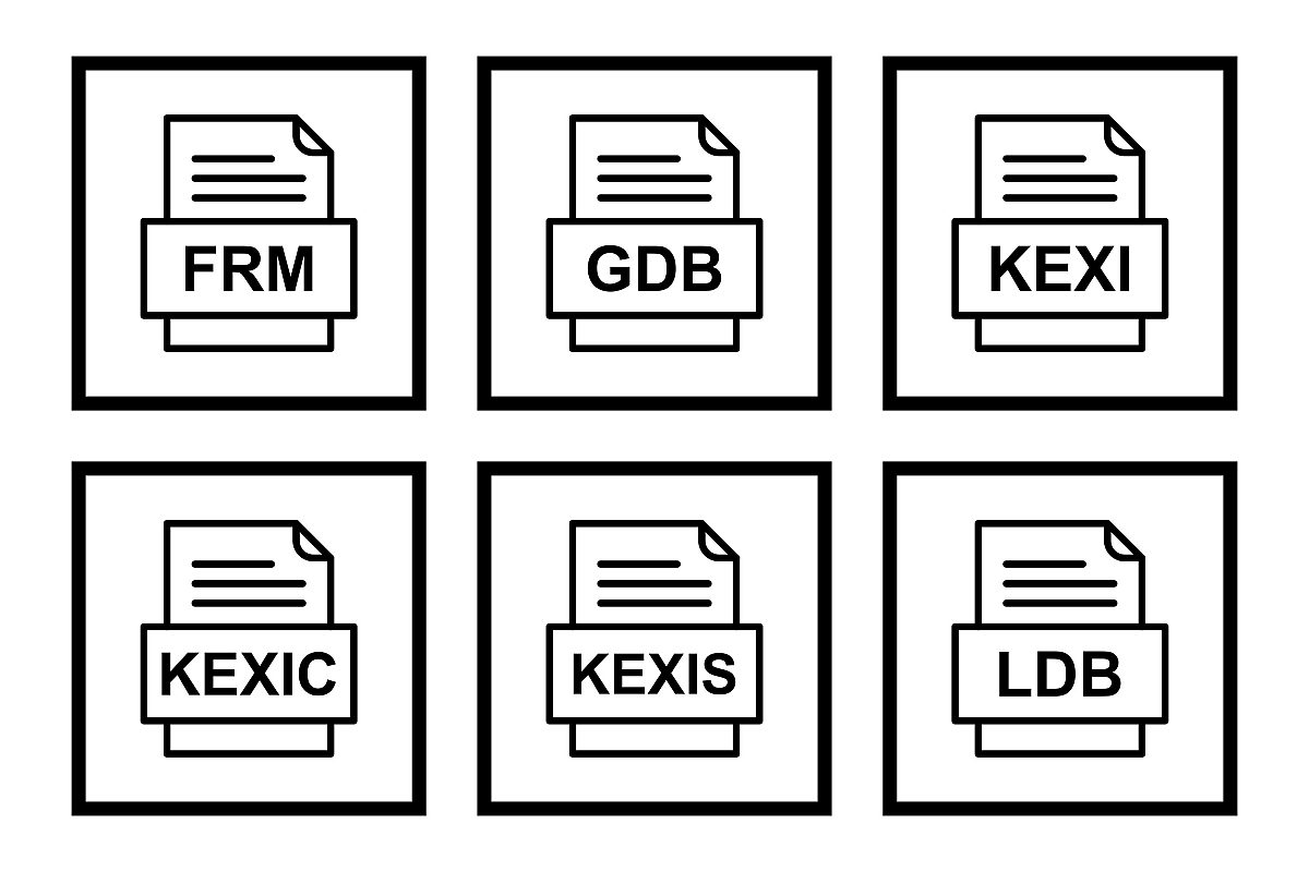 Set Of File Formats Icons example image 1