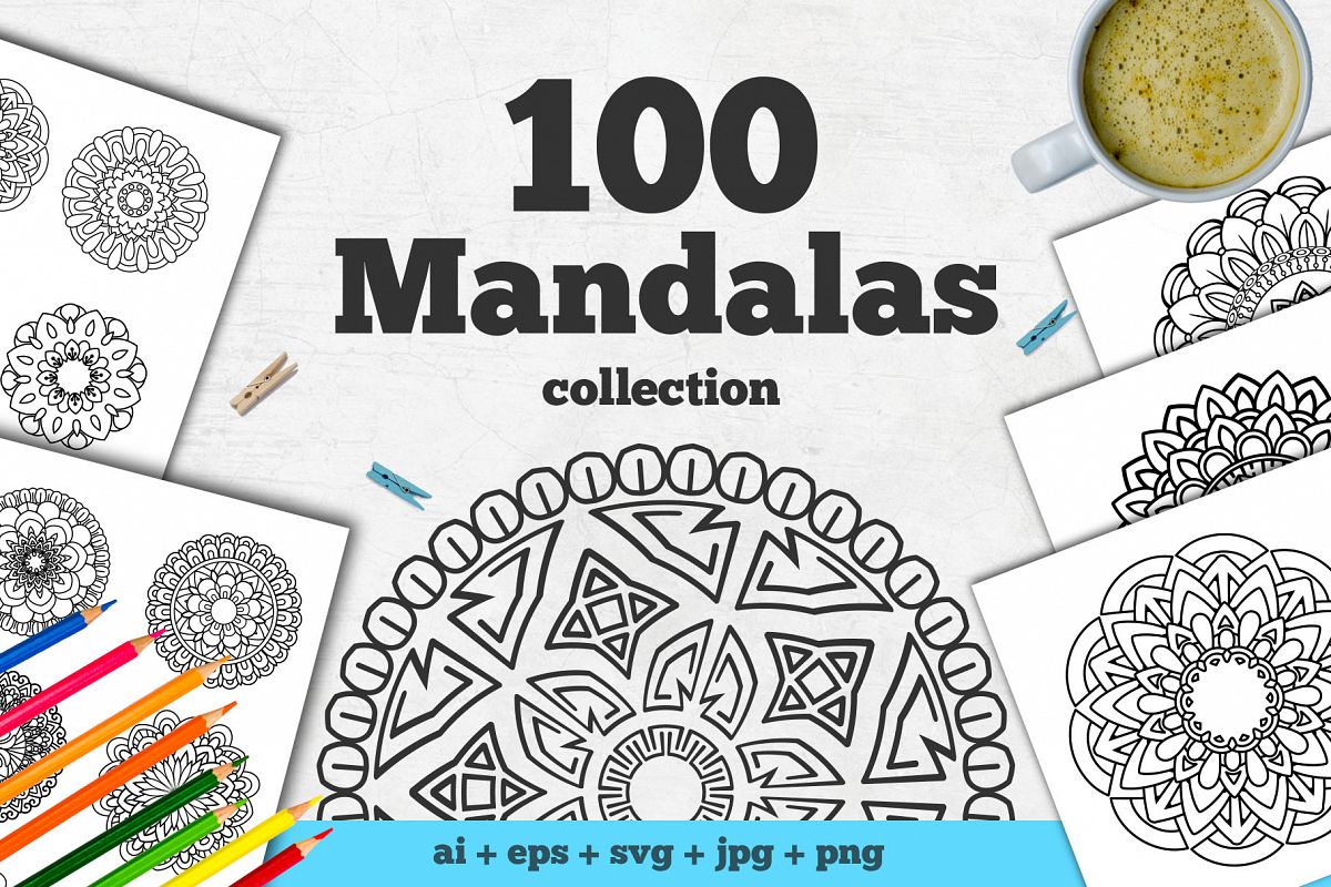 100 Mandalas example image 1
