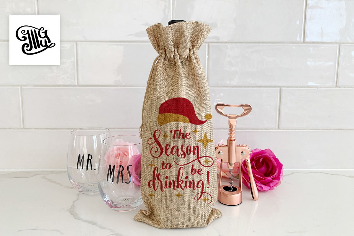 Christmas wine bag example image 1