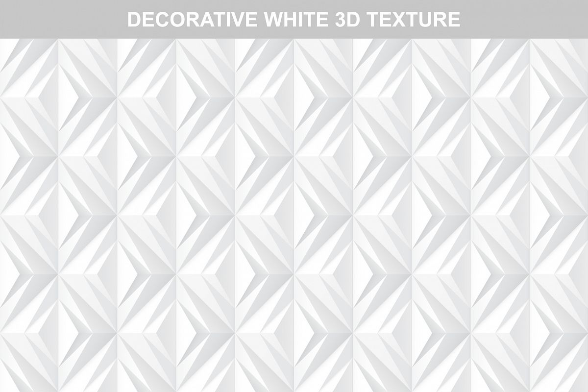 White decorative 3d texture.Seamless example image 1