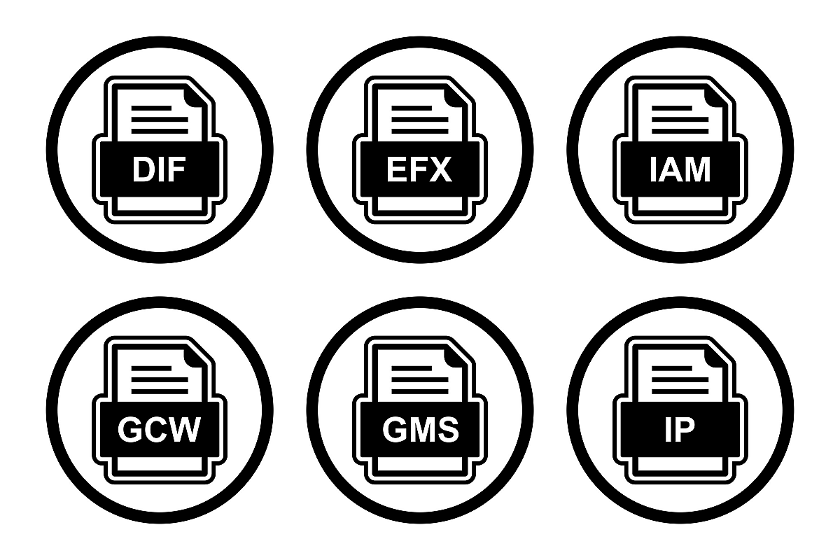 Set Of File Formats Icons example image 1