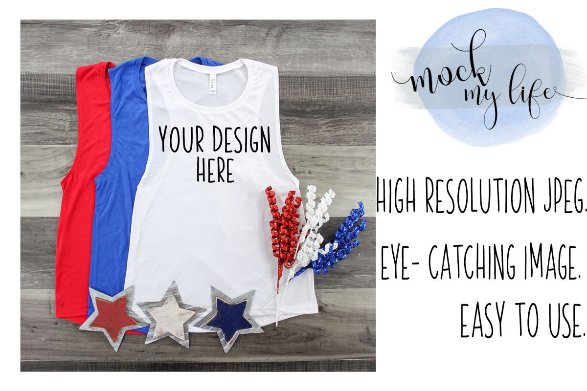 Bella Canvas Mockup / Patriotic / Independence Day example image 1