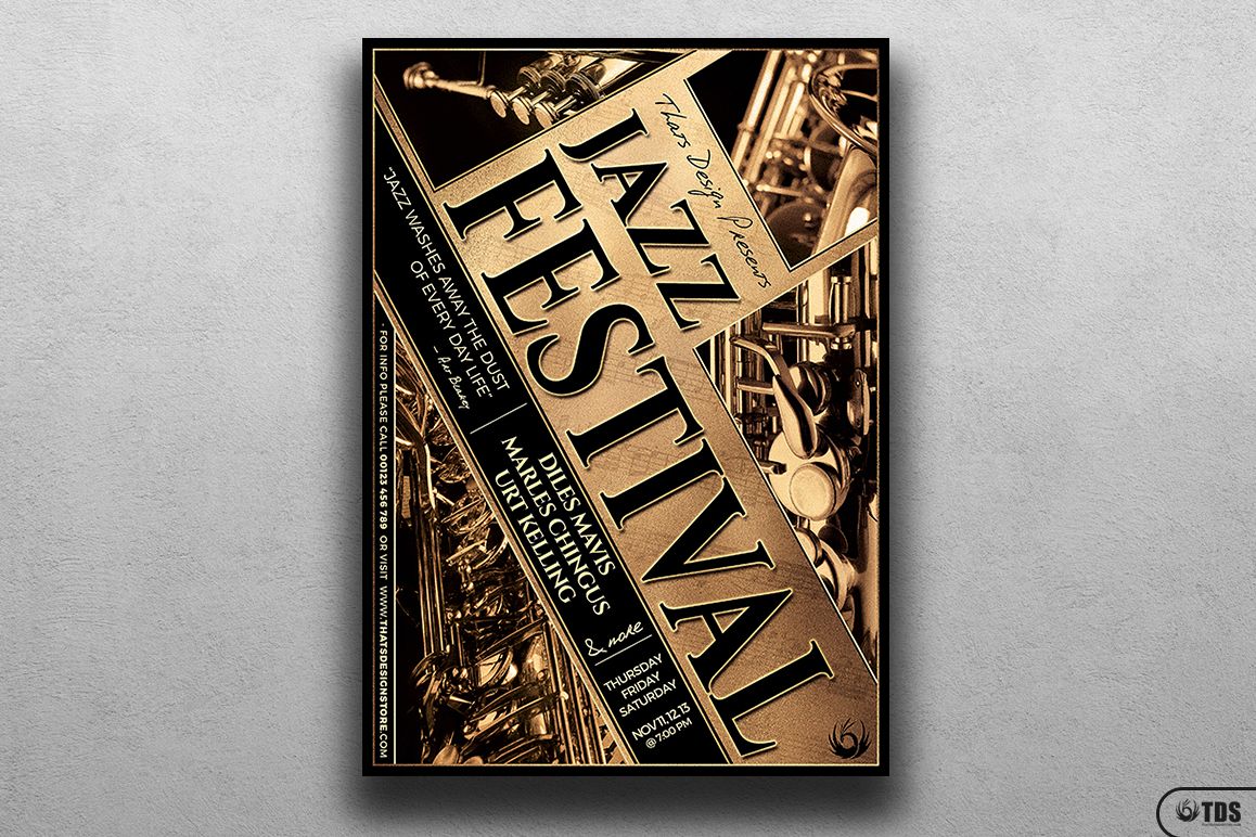 Jazz Festival Flyer Template V1 example image 1
