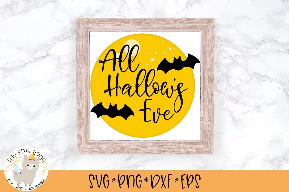 All Hallow's Eve Halloween Frame SVG Cut File example image 1
