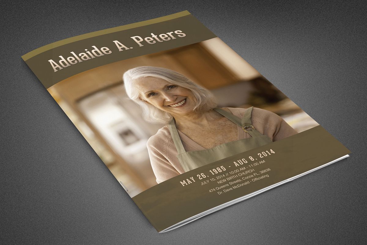 In Memoriam Funeral Program example image 1