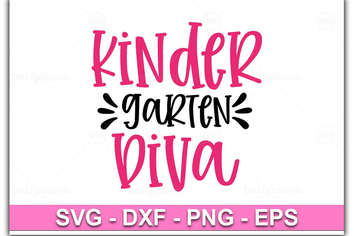 Kindergarten Diva SVG, Kindergarten Girl svgl example image 1
