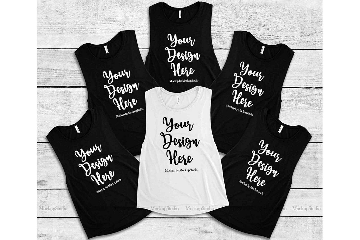 Bridesmaid Tank Tops Bachelorette Group Bride Squad Mockup example image 1