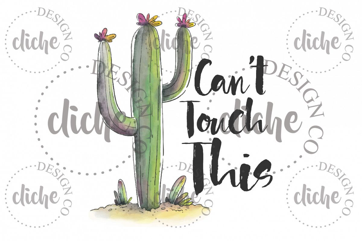 Funny Cactus Sublimation Design example image 1