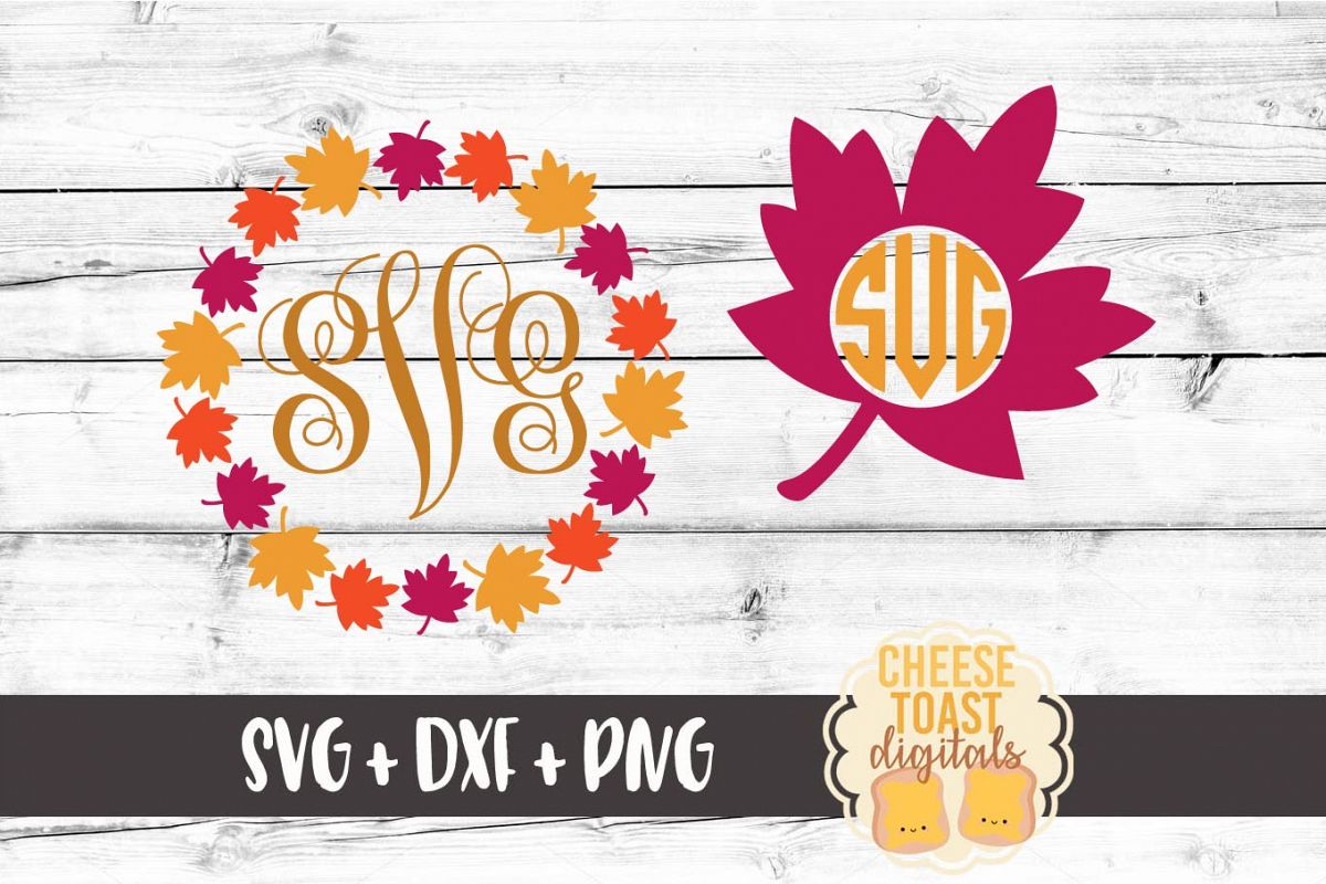 Leaf Monogram Frames - Fall SVG Files example image 1