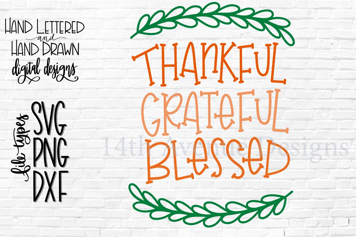 thankful grateful blessed svg