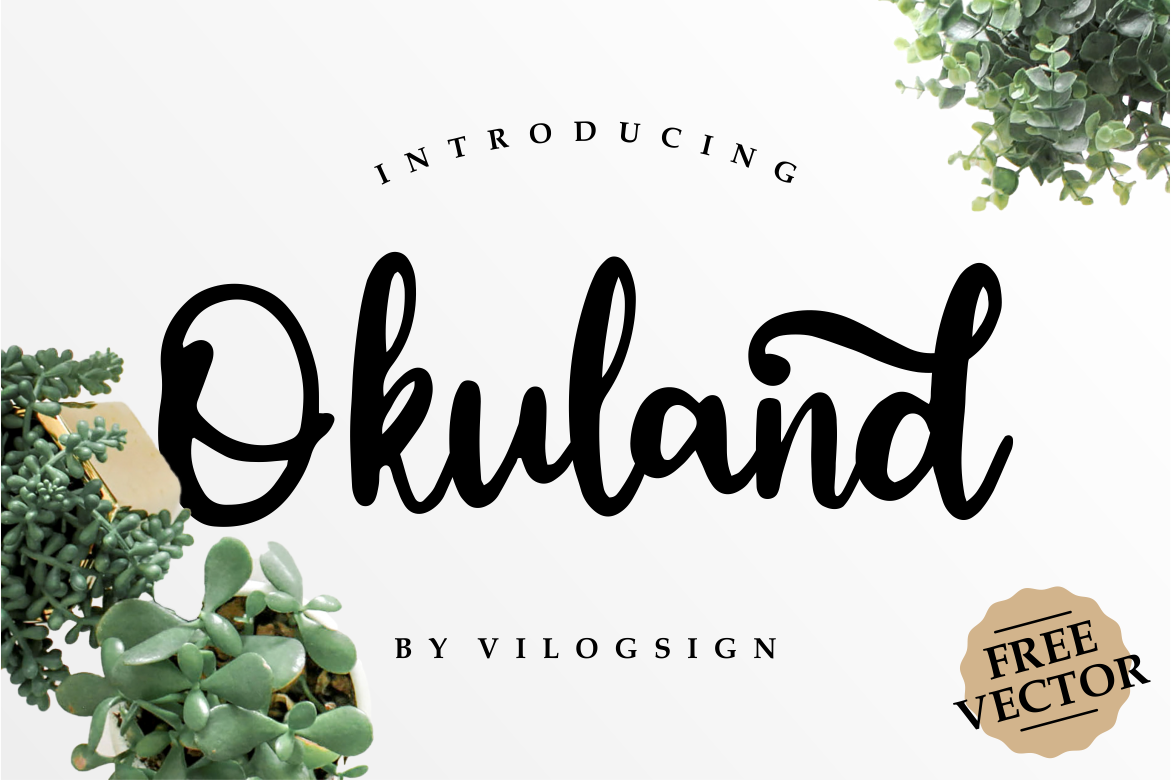 Okuland // Luxury Script Font example image 1