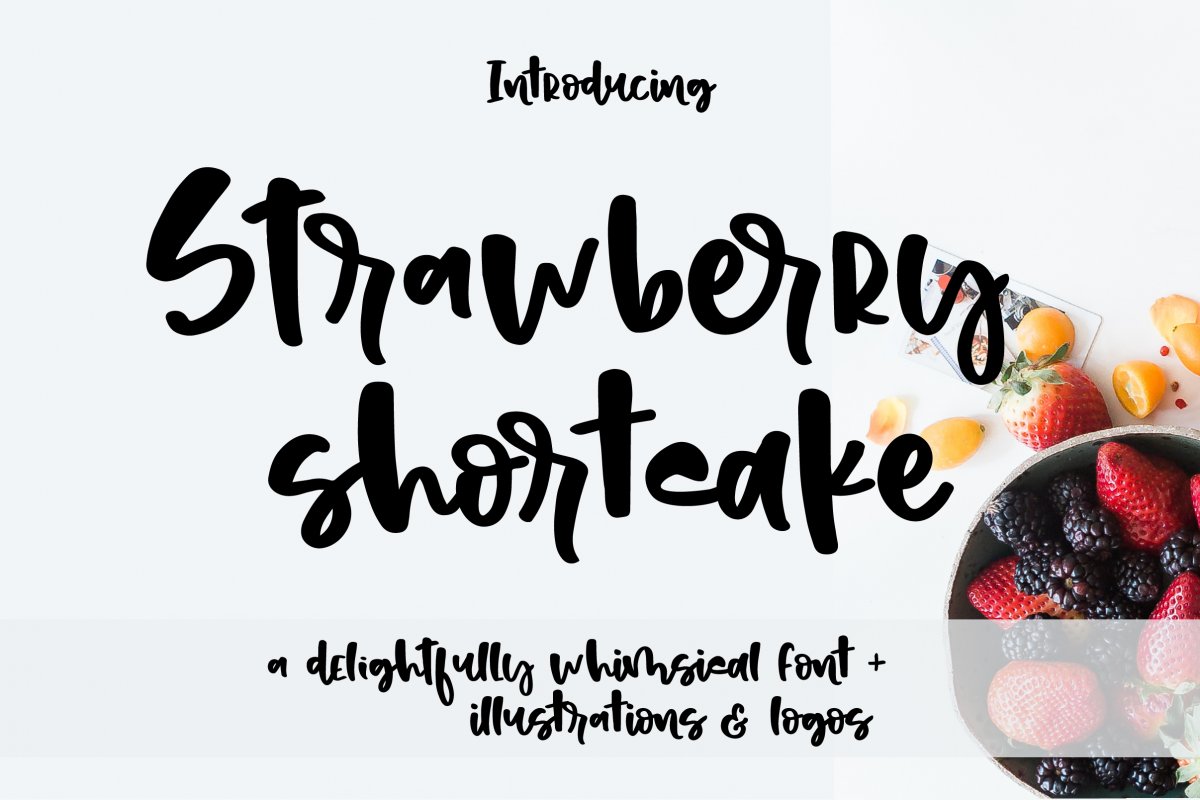 Strawberry shortcake font + Extras! example image 1
