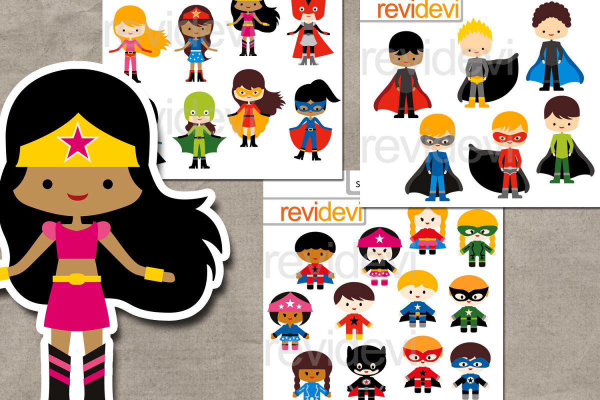 Superhero design bundle graphics and illustrations example image 1