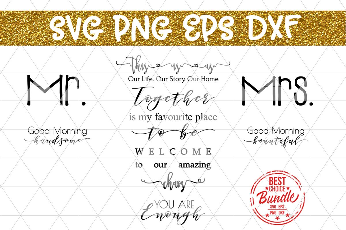 Download Couple SVG Bundle, Love Home Decor, Marriage, EPS PNG DXF (128352) | SVGs | Design Bundles