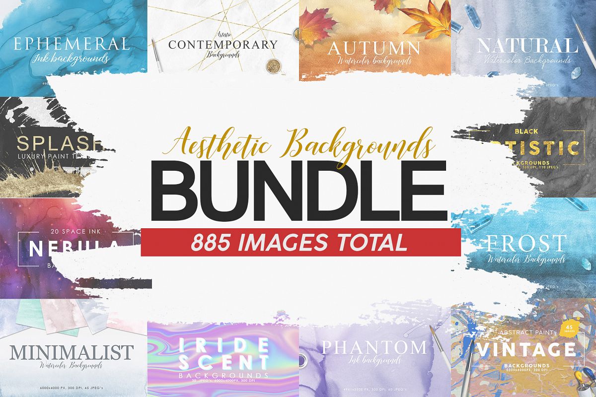 Aesthetic Backgrounds BUNDLE example image 1
