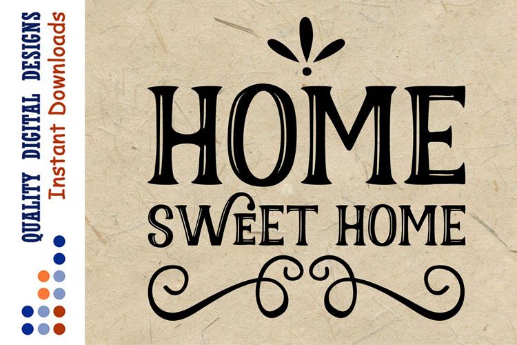 Home sweet home svg Cut file Home sign example image 1