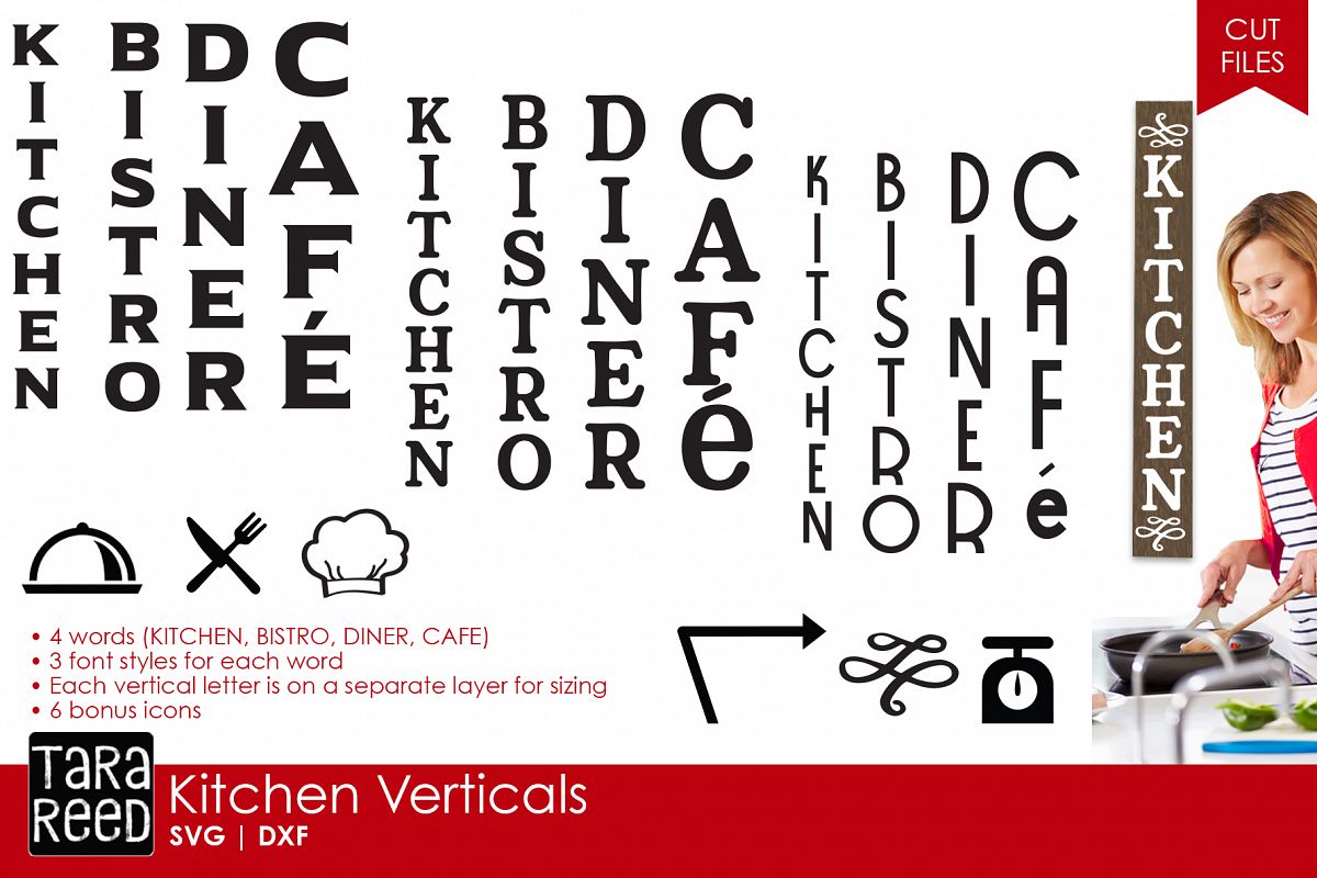 Kitchen Vertical Sign Bundle By Tara Re Design Bundles Kitchen Vertical Sign Bundle Example Image